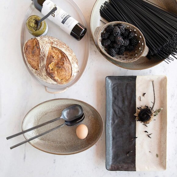 Set/2 Pewter Salad Servers - Picture 3 of 3